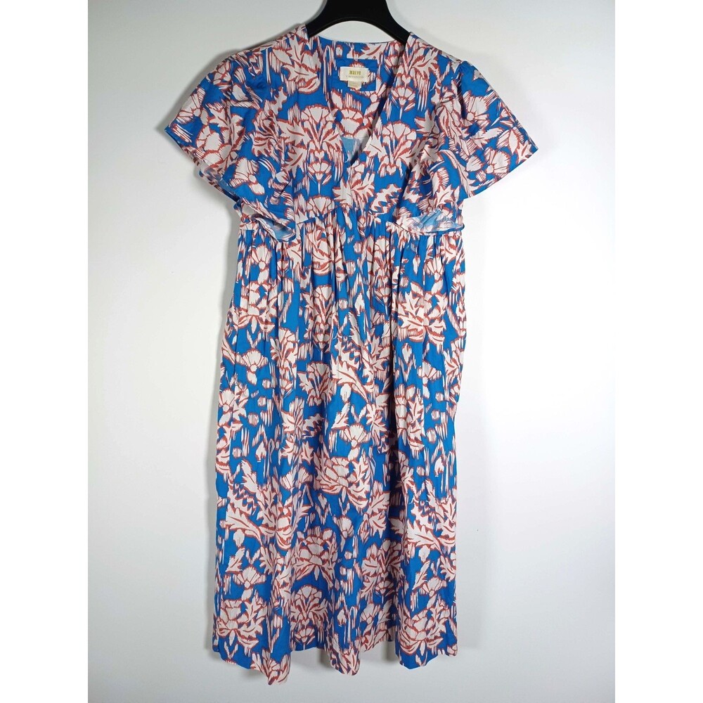 Anthropologie Maeve Maxi Dress XS Floral Resort Beachy Summer‎ Vacation Tropical
